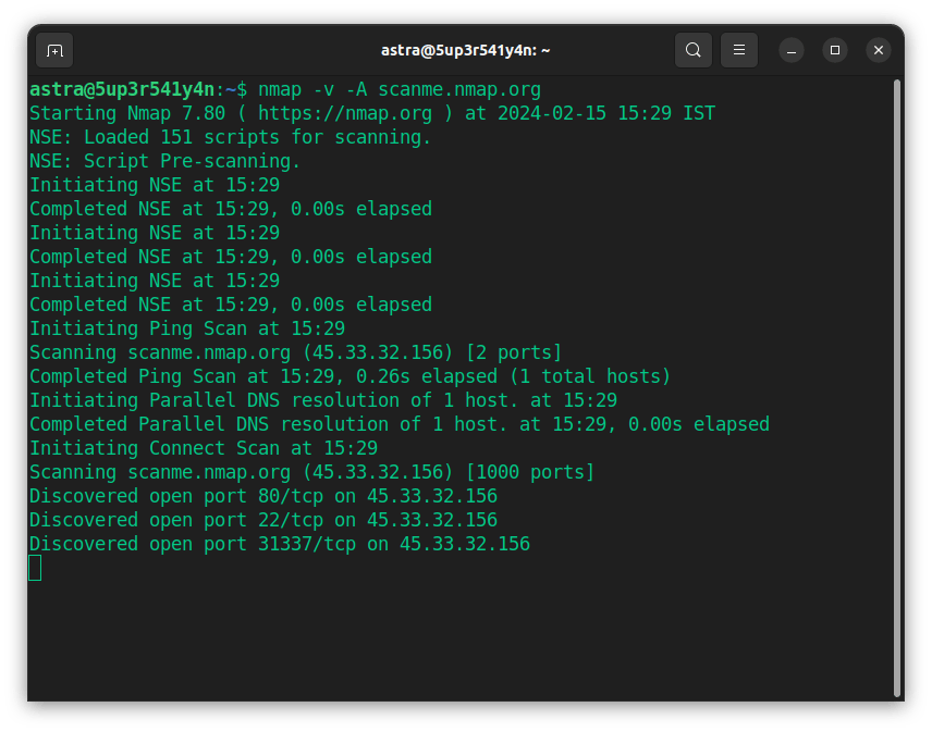 nmap-open-source-vulnerability assessment tool
