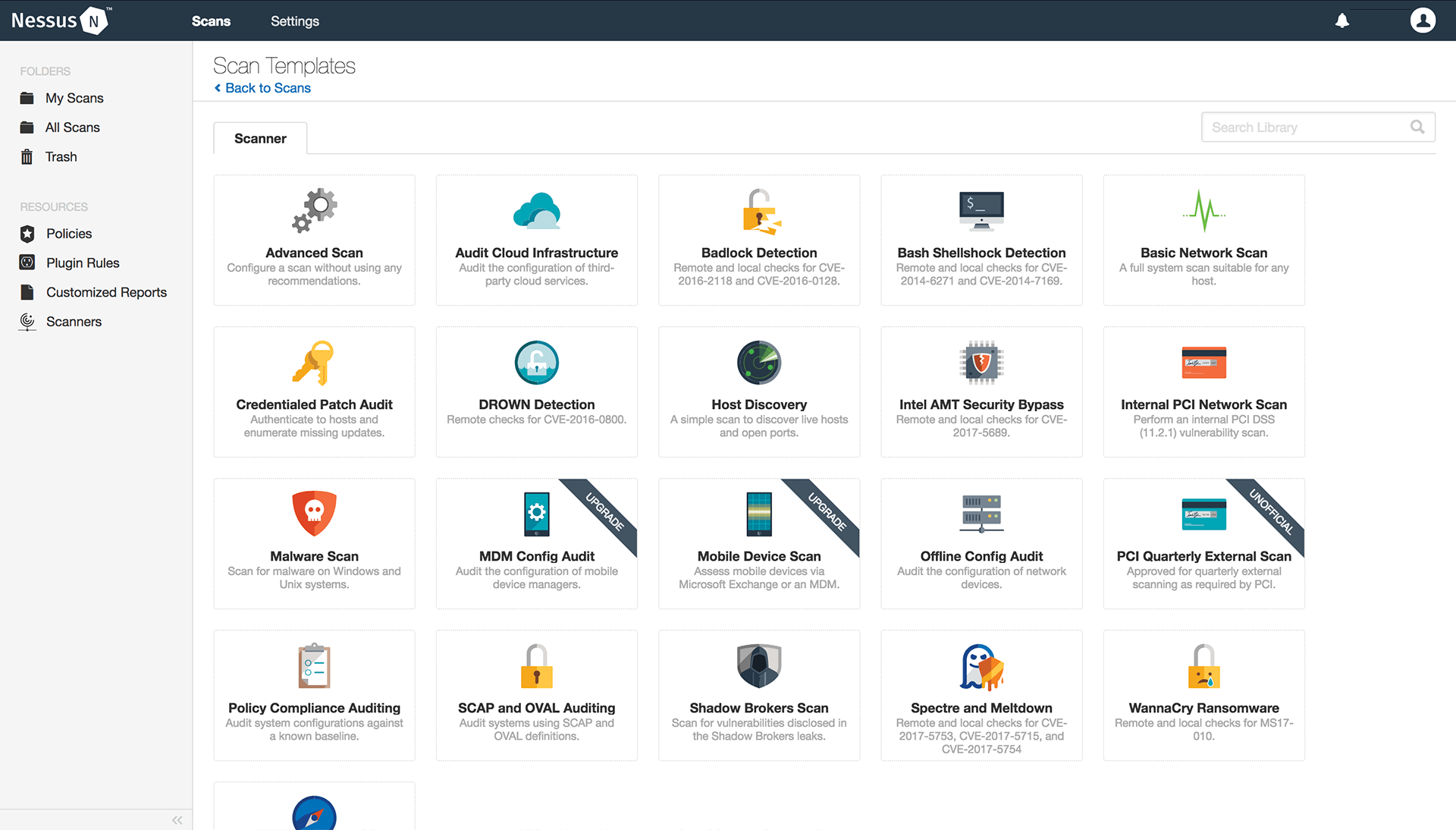 Nessus vulnerability management systems