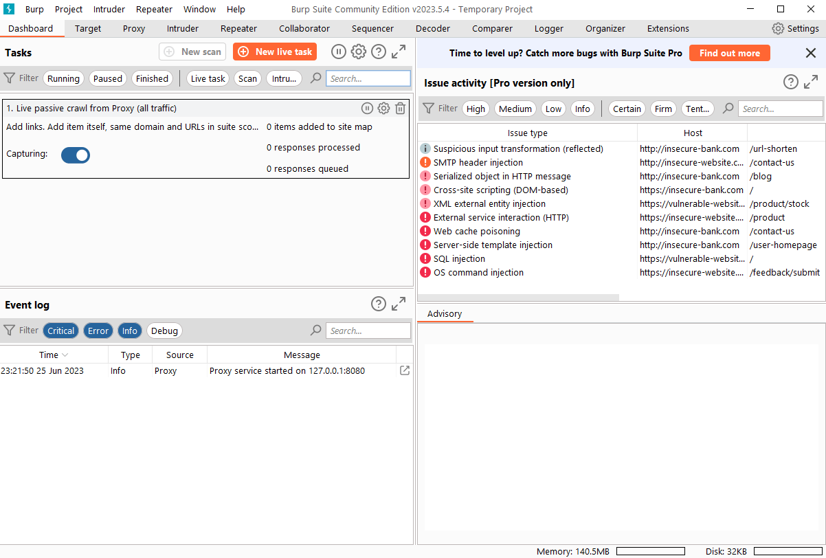 Burp Suite Community Edition Free Vulnerability Scanners